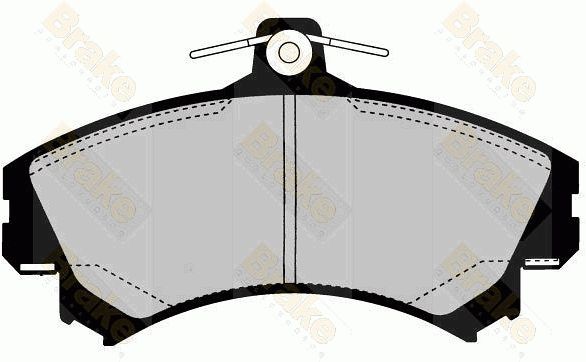 BRAKE ENGINEERING Комплект тормозных колодок, дисковый тормоз PA1609